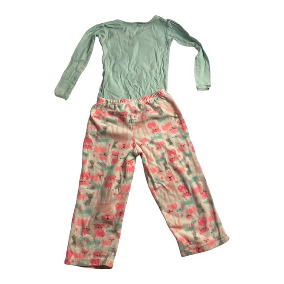 Mint Green Fox Pajama Set Simple Joys by Carter’s 3T - Picture 5 of 5